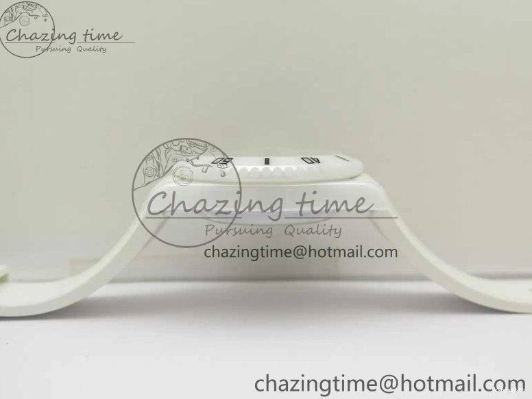 Ceramic Edition 40mm White Dial Submariner Painting White on Best Strap SA3135 Rubber 5GF 0104